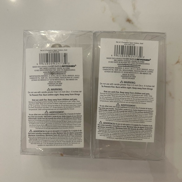 Bed Bath and Beyond Mini Taper Pumpkin Candle Holders - Picture 4 of 4